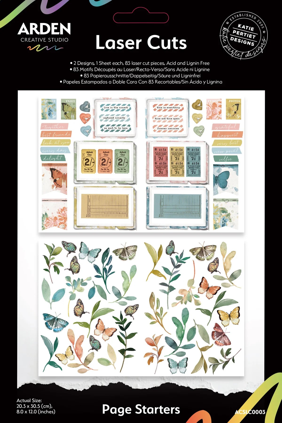 Arden Creative Studio Page Starters Laser Cut Elements